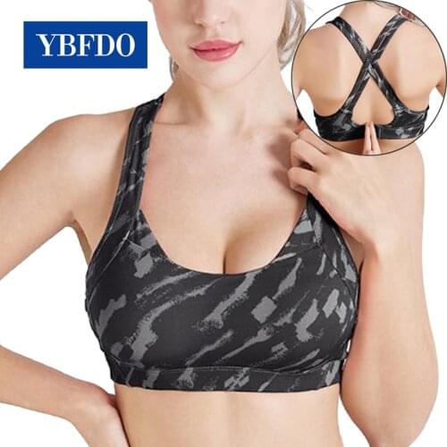 YBFDO Sports Bra Crop Top Fitness Women Sportswear Feminine Sport Top Bras for Fitness Gym Female Underwear Running Lingerie