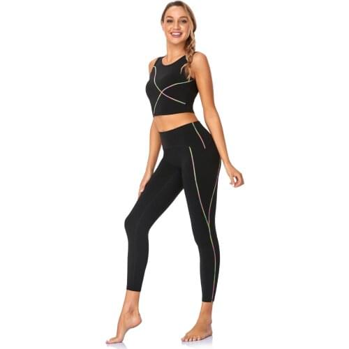 Sports Set Womens Fitness Wear Running Wear Sports Vest Pants Yoga Suit Fitness Set Yoga Set