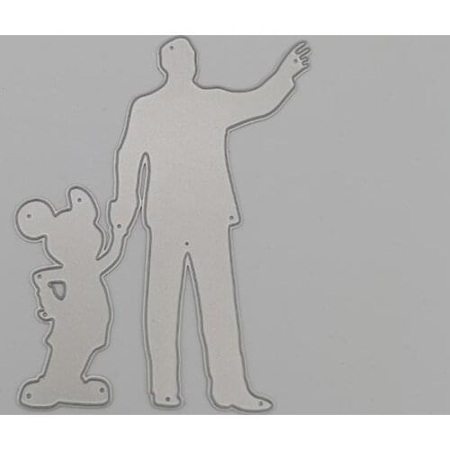 The owner is holding the mouse carbon Steel Metal Cutting Dies Scrapbook Embossing Craft Stencils DIY Card Decor