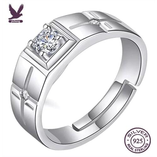 YiChong Womens Rings 925 Sterling Silver Brand Quality кольцо Bague Anillo Anello 반지. Zircon Shinny Ring Gift 2021