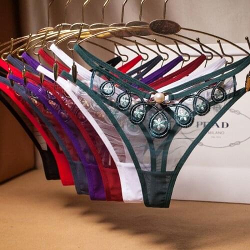 Women Sexy Erotic G-string Briefs Lady Thongs Breathable Seamless Bandage Lingerie T-back Knicker Lace Briefs Underwear Panties