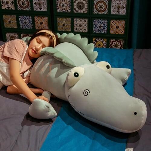 1pc 70CM Creative Lying Long Leg Crocodile Plush Toys Lovely Stuffed Soft Cushion Animal Doll Birthday Gift for Boys Baby Kids