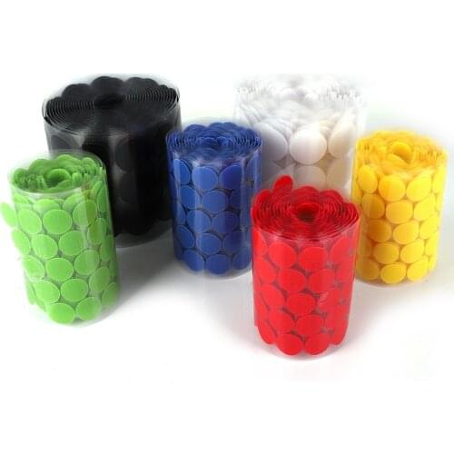 100 Pairs 20mm High Quality Adhesive Fastener Tape Dots Hook&Loop Magic Sticker Round Strong Self Adhesive Fastener Tape