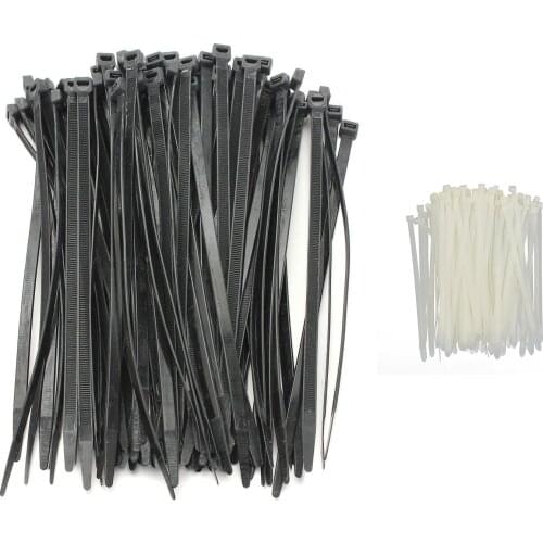 100PCS Strong Cable Ties / Tie Wraps Zip Ties Color:White Size:2.5*100mm