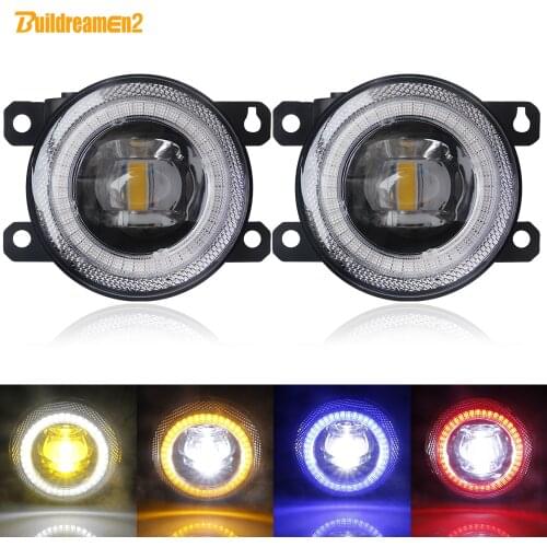2 X Car Angel Eye Fog Light 30W LED Daytime Running Light Fog Lamp 8000LM 12V For Land Rover Freelander Discovery Range Rover