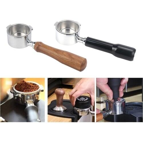 2pcs Bottomless Portafilter W/Disassemble Filter Basket for Coffee Tool