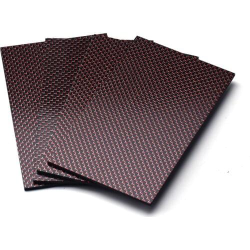400x500mm High Temperature Laminate Thickness 0.5-2.5mm Gold Silver Blue Red 3K Carbon Sheet Solid Color Carbon Fiber Plate