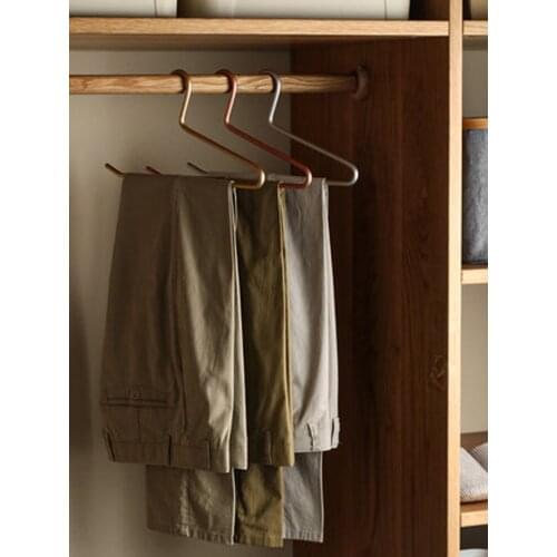 5pcs/lot Metal Pants Hangers Z Shape Space Aluminum Alloy Trousers Hanger Household Closet Orgnizer