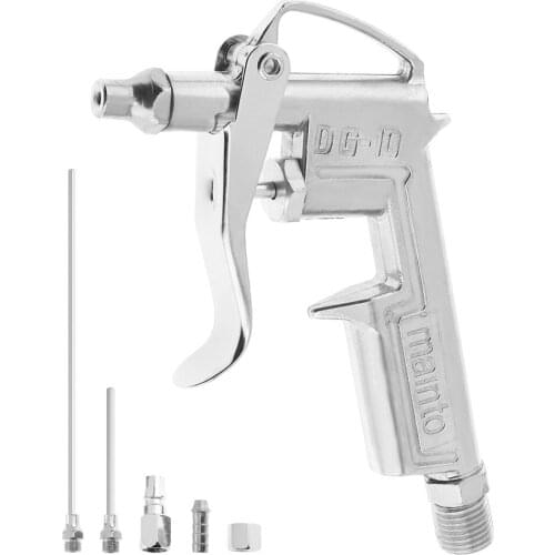 5pcsTL-DG-10-02 Mini Pneumatic Blowing Dust Gun Tool with 7.5mm Air Inlet Port and 3pcs Nozzle for Leather Oiling /Wall Painting