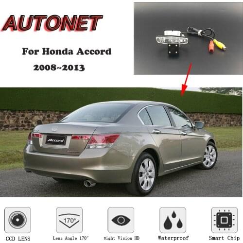 AUTONET HD Night Vision Backup Rear View camera For Honda Accord 2008~2013 CCD/license plate camera