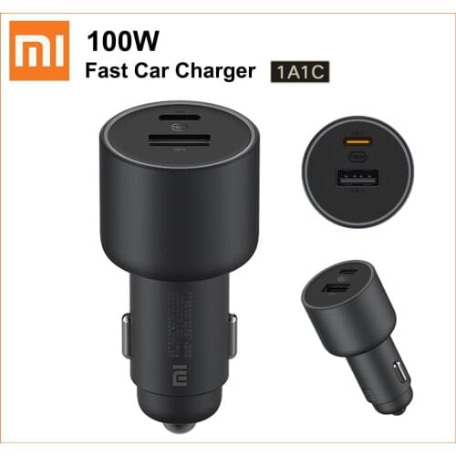 Xiaomi Car Charger 100W 5V 3A Dual USB Fast Charging QC Charger Adapter Car charger USB adapter For iPhone Xiaomi