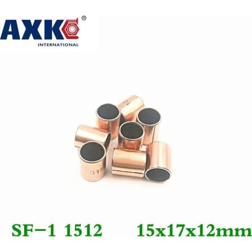 Axk 50pcs Sf-1 1512 15x17x12 Mm Self Lubricating Composite Bearing Bushing Sleeve Free Shipping Sf1