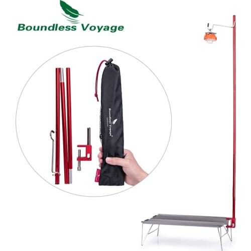 Camping Folding Lamp Pole Portable Outdoor Picnic Travel Lightweight Aluminum Alloy Tent Light Pole BV1034