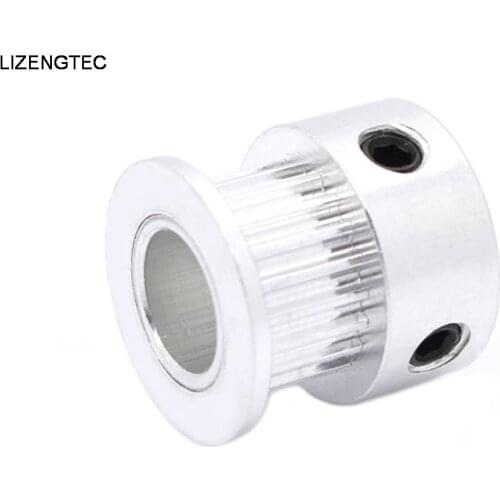 Free Shipping LIZENGTEC 2pcs /lot Aluminium 2GT 20 Teeth Pulley (Bore 5/8mm) Printer Part for 2GT Timing Belt Width 6mm