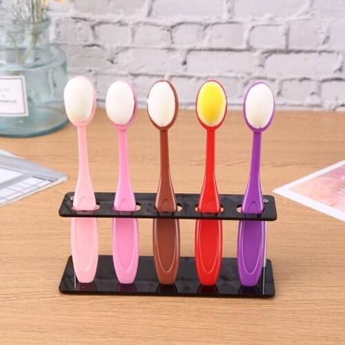 Black Brushes Holder Rack 5 or Holes For Holding Blending Brushes Assembly Required Accessories Crafts Projects