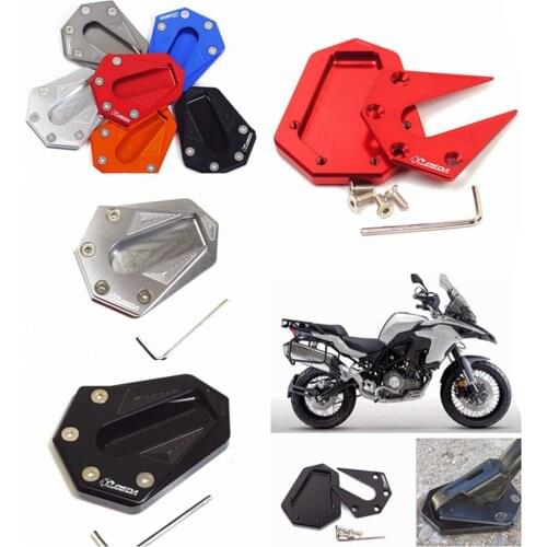 CNC Aluminum Motorcycle Side Stand Pad Enlargement Plate Kickstand Extension non-slip for Benelli TRK502 BN600 BJ600 2017-2019
