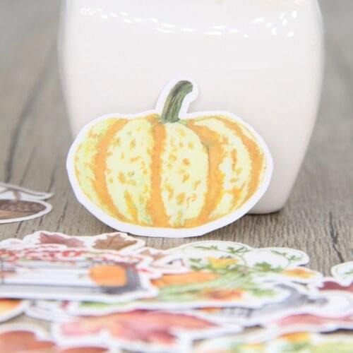 40pcs hand-painted pumpkin cartoon photo album scrapbook waterproof decorative stickers DIY handmade gift scrapbook stickers