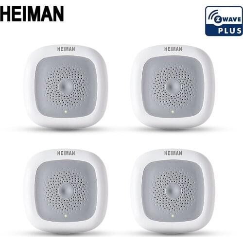HEIMAN 4pcs Z-wave Temperature & Humidity sensor temp monitoring moisture Z wave 868MHz fire alarm smart heat detector