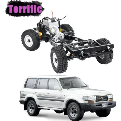 RCRUN 1:10 Scale LC80 Metal Chassis Adjustable Wheelbase Frame Builders Kit for 1/10 RC Crawler Off-Road Truck Model