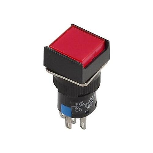 Red LED Light SPDT Momentary NO NC Push Button Switch 24V