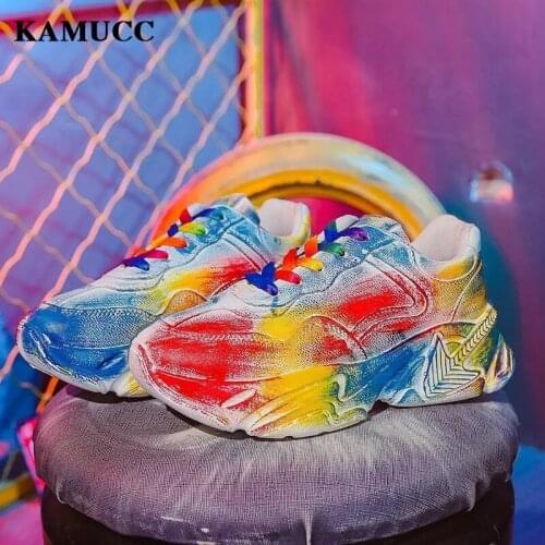 Fashion Women Sneakers Multicolor Shoes Woman Vulcanized Shoes Basket Femme Casual Sport Shoes Platform Sneakers Tenis Feminino