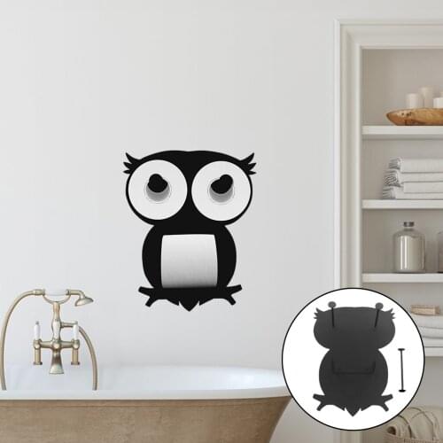 Owl Rack Toilet Paper Holders Metal Wall Mount Bracket Paper Roll Accessories Kitchen Bathroom Storage Racks Shelf Organizer
