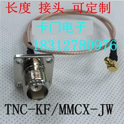 MMCX-JW/TNC-KF RF connection line MMCX Male elbow to TNC4 hole flange female head RG316 wire