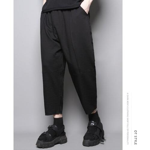 Summer is dark, Yamamoto is chic, Harem is simple, baggy, boxer shorts, mens slacks