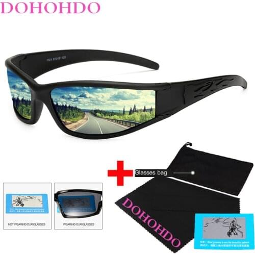 DOHOHDO 2020 Men Polarized Night Vision Sunglasses UV400 Protection Brand Men Driving Gafas De Sol Sunglasses For Male Sports