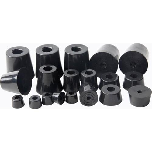 4pcs Sizes For Choose Black Rubber Machine Foot Pad Without Steel Washer Non-slip Furniture Table Conical Protector