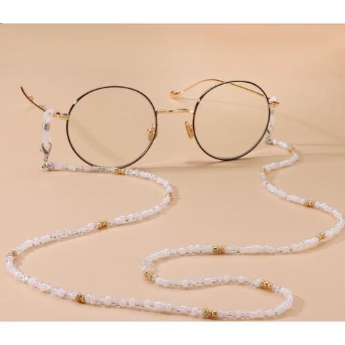 New Seed Beaded Mask Chain Necklace Eyeglass Chain for Women Eyeglass String Holders Strap Mask Lanyard Around Neck Mask Holders