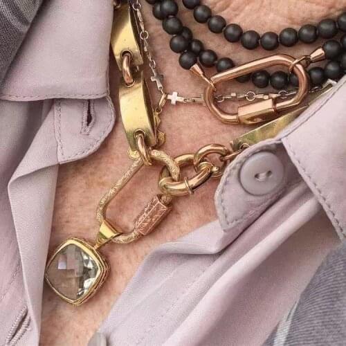 2020 man punk style cuban chain necklace black vintage statement women jewelry cubic zirconia spiral buckle pendant bling Choker