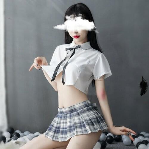 Sexy Cosplay Lingerie Japanese Student Uniform OL Costume School Girl Erotic Dress Women Sexi Lace Miniskirt Outfit Dropshipping