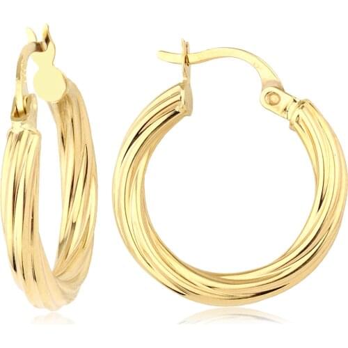 14k Hoop Earrings (10. Model 2. Size) W4E28013