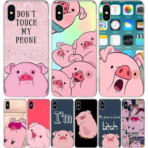 Cute Pink Pig Funny Silicon Phone Case For Apple IPhone 11 12 Pro X XR XS Max 7 8 6 6S Plus 7G 6G 5S SE + Pattern Cover Coque Sh