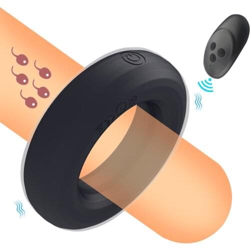 Silicone Vibrating Ring Penis Vibrator Massager Delay Ejaculation Mini Bullet Vibrator Erection Cock Lock Ring Sex Toys For Men