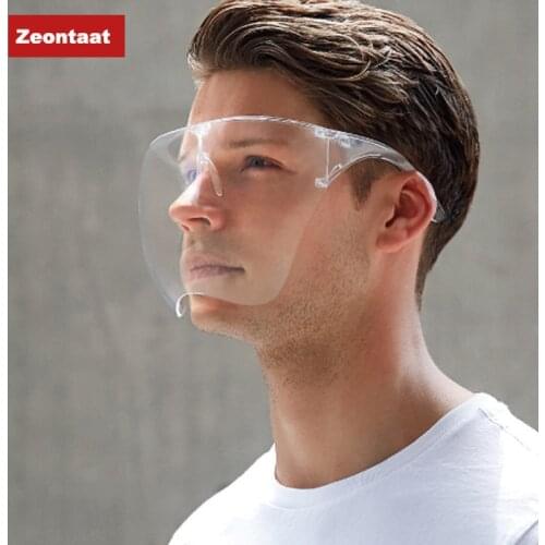 Transparent Oversized Rimless Outdoor Windproof Women Sunglasses Sports Anti-Peeping Goggle Men Shade Mask Sun Glasses UV400