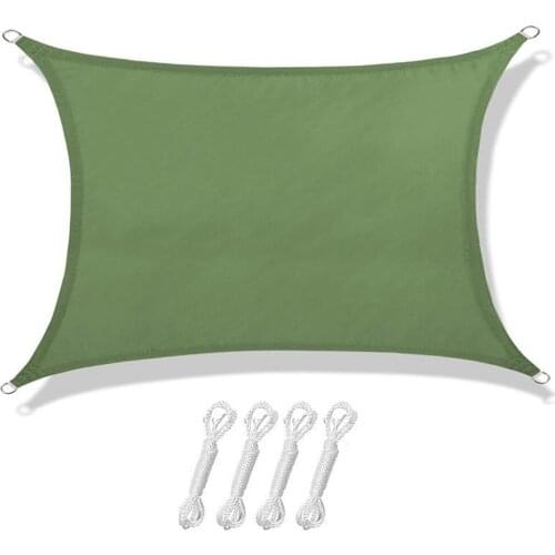 Swimming Pool Sunscreen Sail Outdoor Anti-Ultraviolet Sunshade 3x2m White Rectangle With Cable Patio Summer Awning