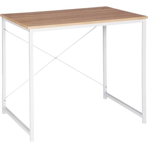 1PC 80x60x70cm Computer Desk Chipboard Steel Work Table Writing Table X shape Structure Standing Desk for Home Office Furniture
