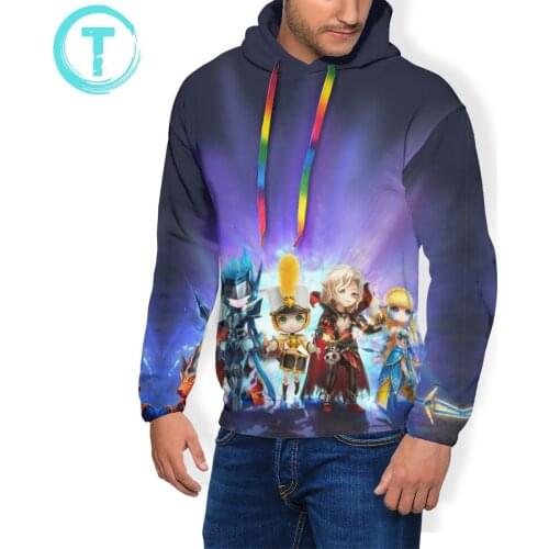 Summoners War Hoodie Summoners War Hoodies Polyester White Pullover Hoodie Long Sleeve XXL Mens Hoodies