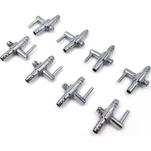 10pcs 4mm Stainless Steel Aquarium Tank Air Pump Air Flow Tube Pipe Line Control Valve Air Pump Accessories Wholesale