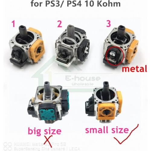 100pcs 3Pin 3D Analog Joysticks thumbstick replacement for Playstation 3 for PS3 Controller orange color