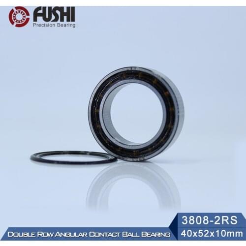 3808-2RS Bearing 40*52*10 mm ( 1 Pc ) 3808 2RS Double Row Sealed 3808 RS Angular Contact Ball Bearings