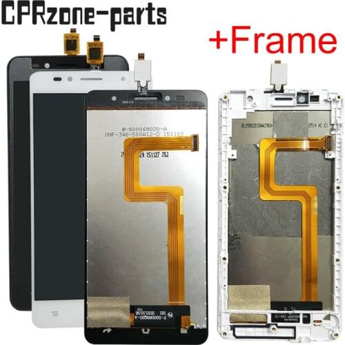 5.0" Black / White with frame For Siswoo C50 Longbow C50 lcd display with touch screen digitizer sensor panel assembly