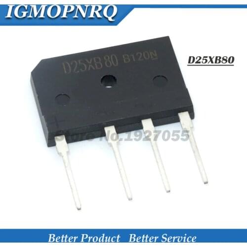 5pcs D25XB80 D25SBA80 Bridge Rectifier 25A 800V 25xb80 dip Flat Bridge new