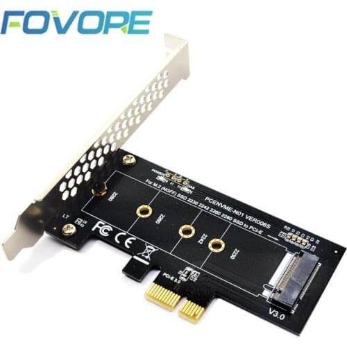 NVME SSD M2 PCIE 1x Adapter PCIE to M2 Adapter M.2 NVME SSD to PCI Express X1 Card Riser Adapter M Key for 2230-2280 M2 SSD