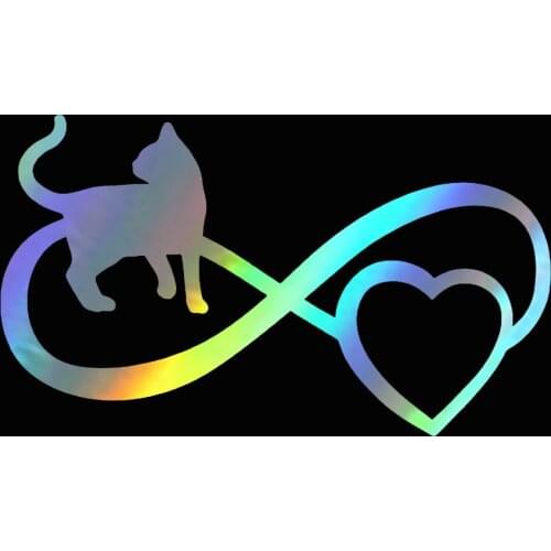 Car Stickers 3D Funny 13.2CM*7.8CM I Love My Cat Heart Paw Print Vinyl Cartoon Decal For Car Styling Accessories Decals