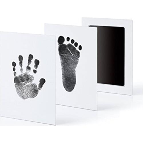 Newborn Baby Handprint Footprint Photo Frame Kit Non-Toxic Clean Touch Ink Pad