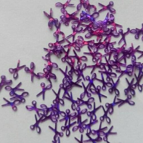 GD1-7 20g/bag Cute Laser Pink Purple Scissor Nail Art Shinny Glitter Cute Decoration Nail Art Decoration