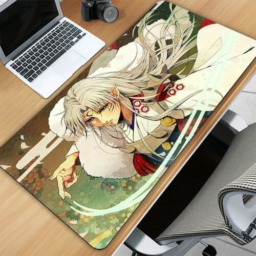 Mouse Mats Kawaii Pad PC Gamer Cabinet Pink Mousepad For Computer Complete Gaming With Cute Varmilo Desk Custom Stitch Inuyasha